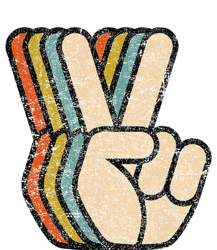 Retro Peace Sign V Fingers Vintage 60s 70s 80s Cool T-Shirt