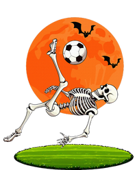 Soccer Skeleton Overhead Kick Soccer Player Halloween Moon Women's T-Shirt