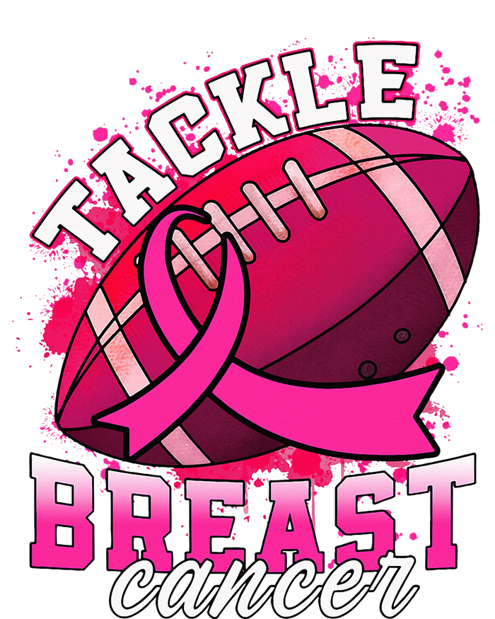 Tackle Breast Cancer Awareness Pink Ribbon Football Flexfit Unipanel Trucker Cap