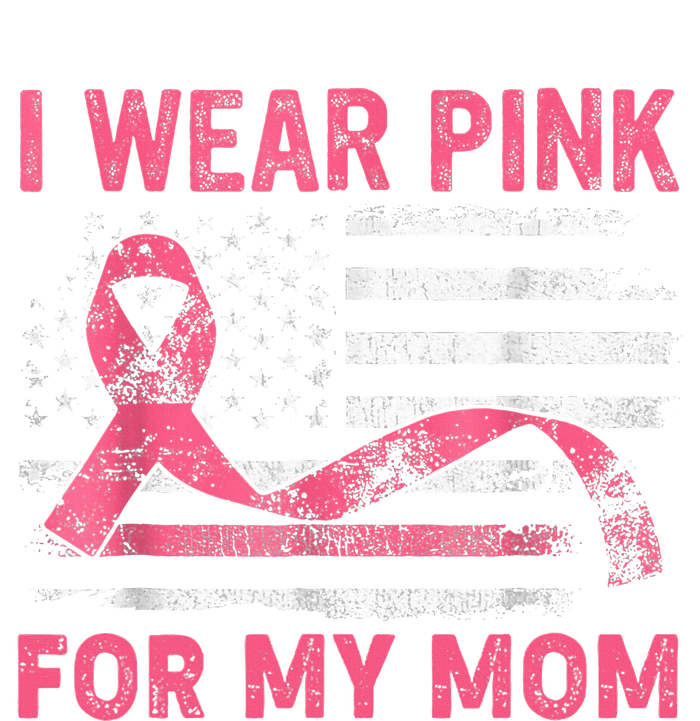 I Wear Pink For My Mama American Breast Cancer Support Squad V-Neck T-Shirt