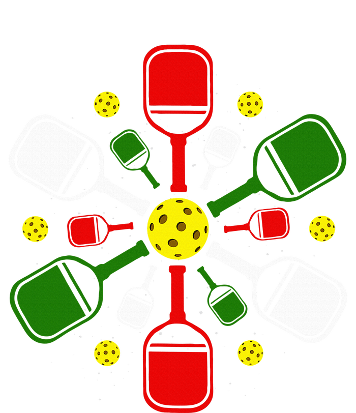 Pickleball Set Snowflake Merry Christmas Xmas T-Shirt