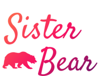 Sister Bear Gift Christmas Papa Bear Mama Bear Bear Meaningful Gift Striped Beanie with Solid Band