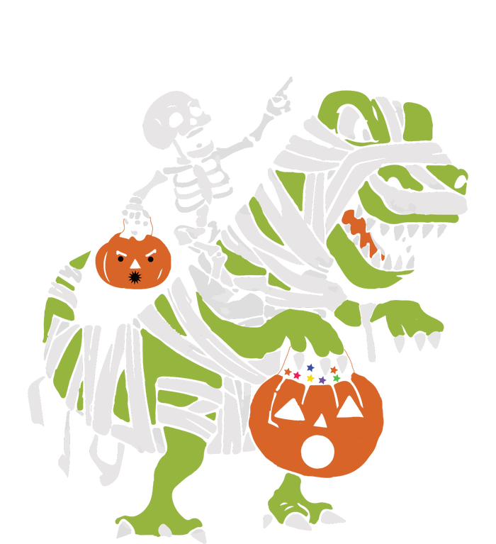 Skeleton Riding Dinosaur Halloween T-Shirt