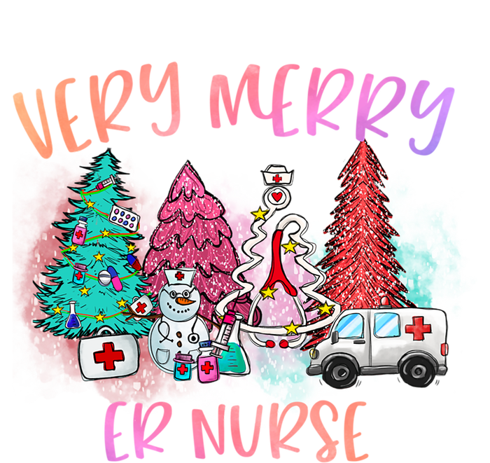 Very Merry Er Nurse Christmas Tree Emergency Room Nurse Xmas Meaningful Gift Pom Pom 12in Knit Beanie