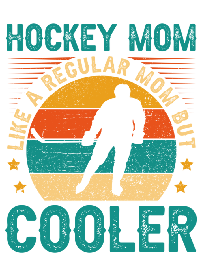 Vintage Hockey Mom Like A Regular Mom But Cooler Mothers Day Gift Stripe Pom Pom Beanie