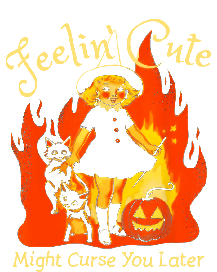 Feeling Cute Might Curse You Later Cute Witch Ladies Essential Tank