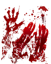 Bloody Handprint Red Hands Blood Splatter Zombie Outbreak T-Shirt