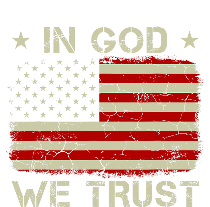 Vintage Old American Flag In God We Trust Christian T-Shirt