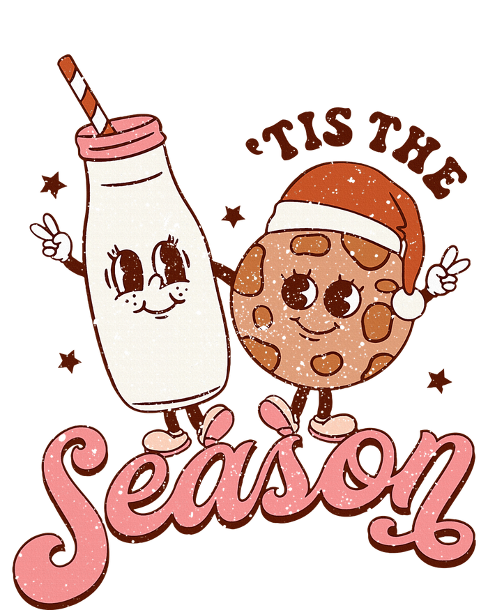 Festive Retro Christmas Milk and Cookie Season Tall Long Sleeve T-Shirt