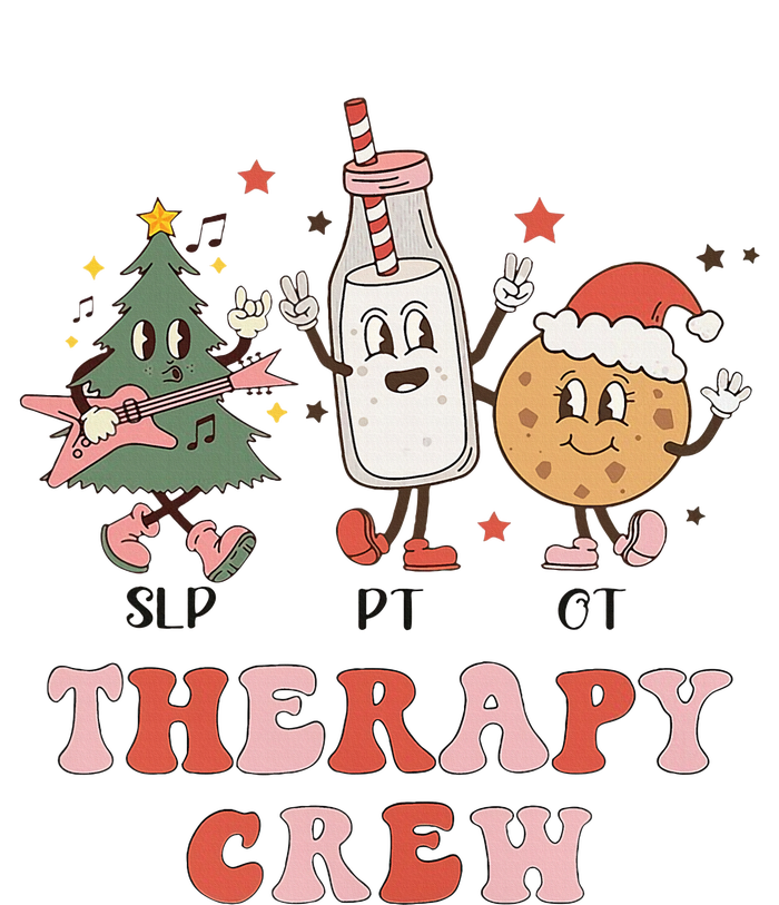 Christmas Therapy Crew SLP OT PT Cookies & Milk T-Shirt