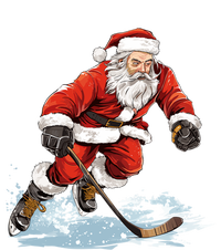 Xmas Holiday Funny Santa Playing Ice Hockey Christmas Gift Women's T-Shirt