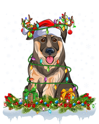 Xmas Lighting Santa Ger Shepherd Dog Christmas Funny Gift T-Shirt