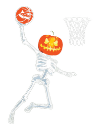 Pumpkin Skeleton Playing Basketball Halloween Costume Boy Kids Long Sleeve Shirt