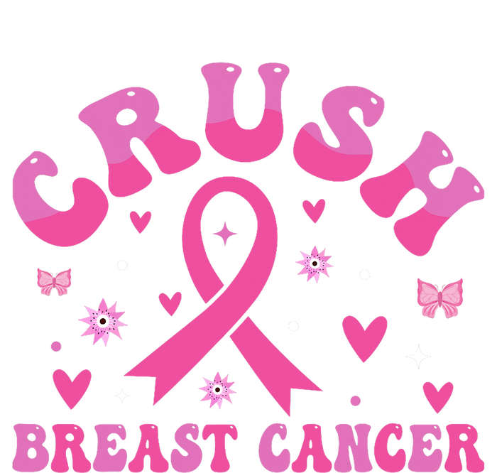 Crush Breast Cancer Awareness Bling Pink Ribbon Full Zip Hoodie