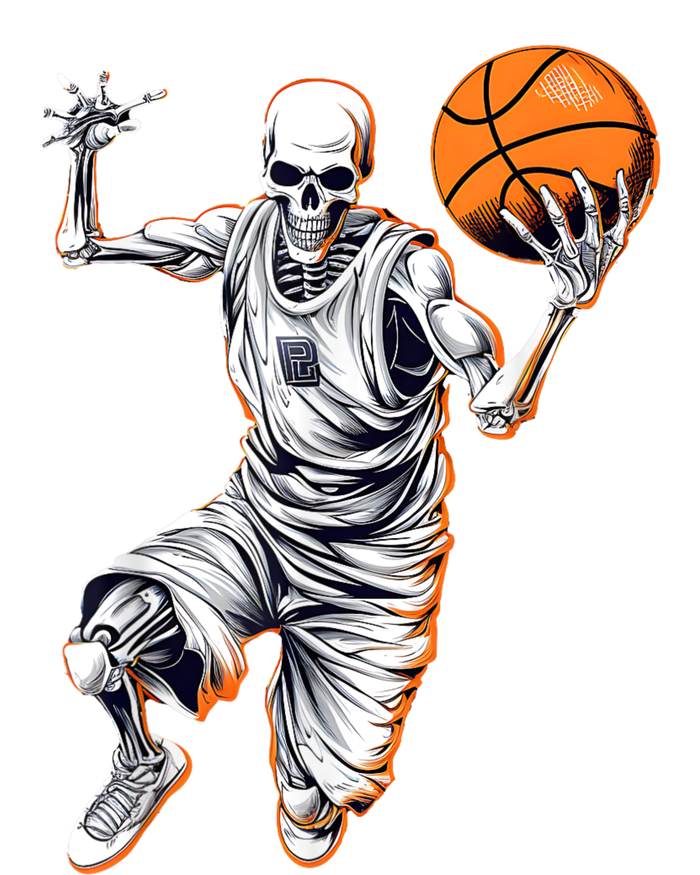 Basketball Skeleton Halloween ArtDunking Skeleton Women's T-Shirt