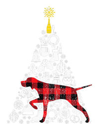 Festive Red Plaid GSP Christmas Tree Ornament Decoration Women's T-Shirt