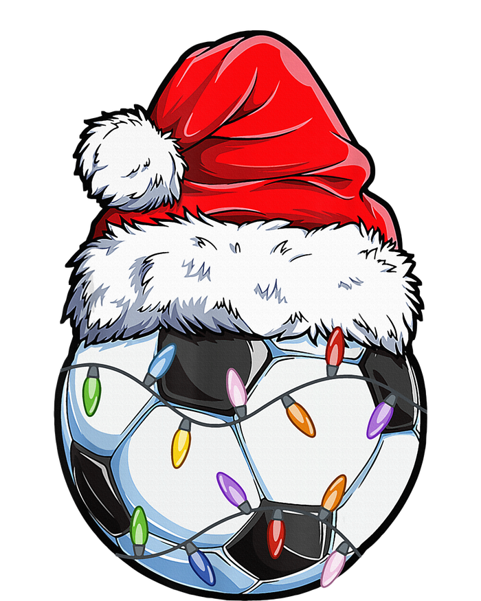 Soccer Football Christmas Santa Hat Hilarious Xmas Gift T-Shirt