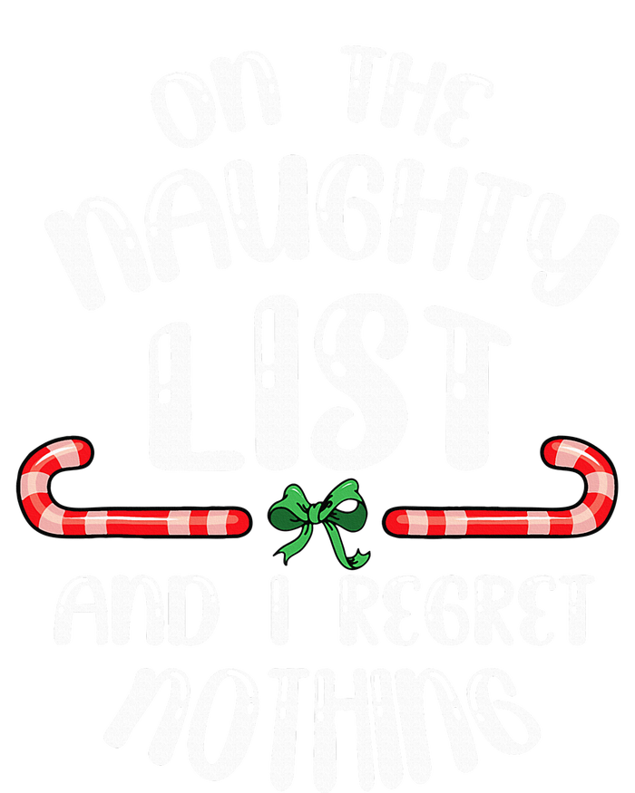 Festive Humor Naughty List Candy Cane Christmas Quote Kids Long Sleeve Shirt