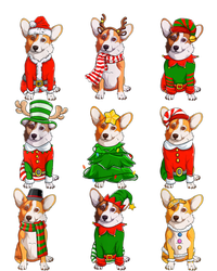 Santa Corgi Christmas Tree Lights Elf Reindeer Dog Lover T-Shirt