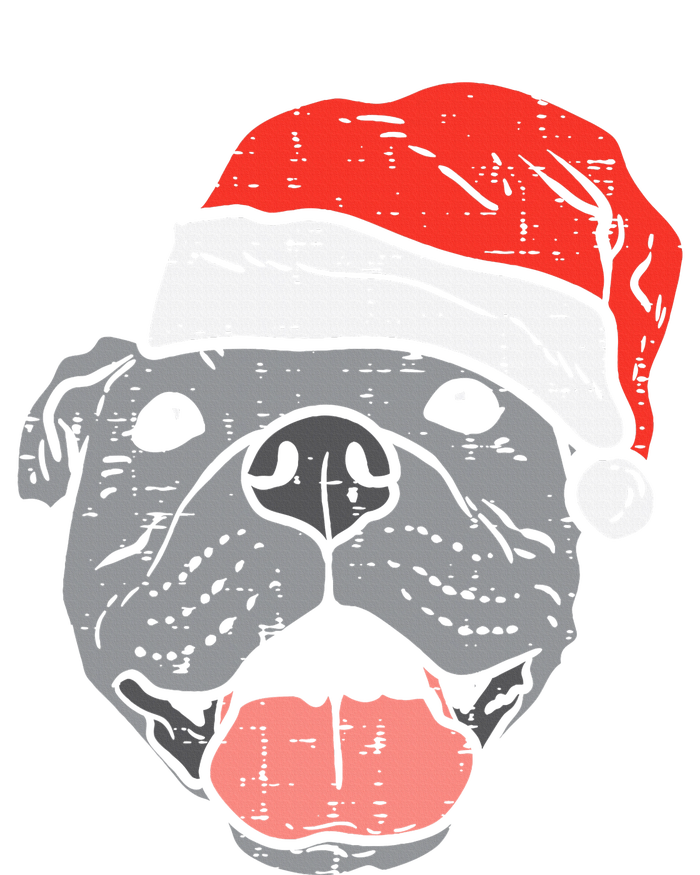 Festive Pitbull Pit Santa Hat Christmas Gift for Dog Lovers Women's Pullover Hoodie