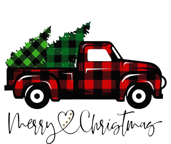 Festive Holiday Red Truck Delivering Christmas Trees Premium Hoodie