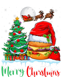 Festive Santa Hat Hamburger Christmas Holiday Gift Tall Long Sleeve T-Shirt