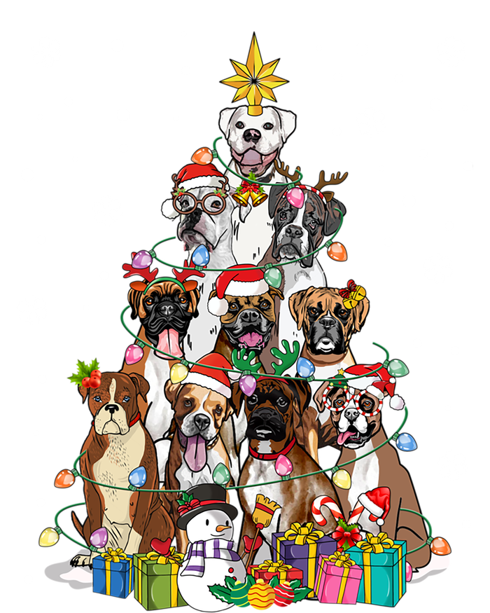 Boxers Christmas Tree Santa Boxers Mom Dog Lover Christmas Gift Short Acrylic Beanie