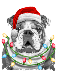 English Bulldog Santa Christmas Tree Lights Xmas Dog Cool Gift T-Shirt