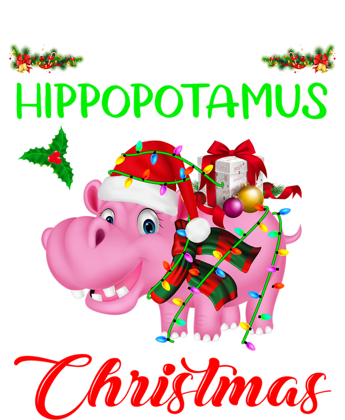 I Want A Hippopotamus For Christmas Xmas Lights Santa Hippo Cool Gift T-Shirt