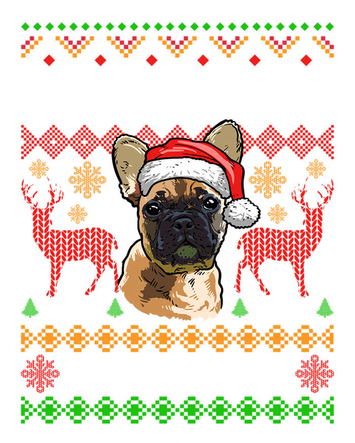 Merry Woofmas Ugly Sweater Christmas French Bulldog Lover Cute Gift Women's Long Sleeve Flannel Pajama Set 