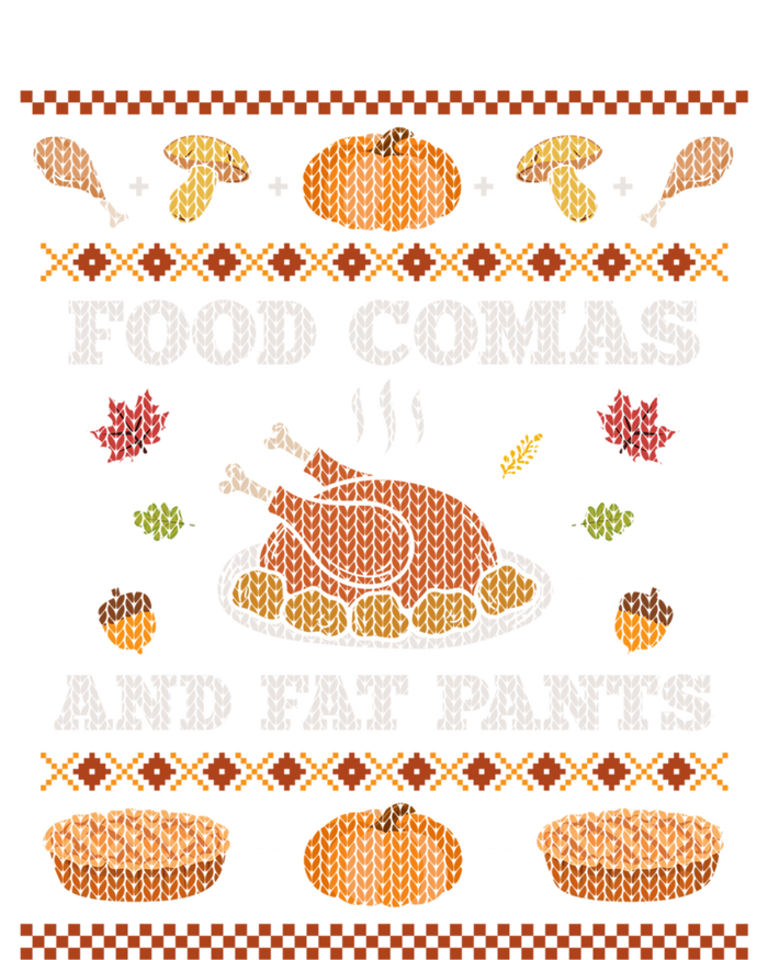 Food Comas And Fat Pants Ugly Christmas Sweater Thanksgiving Gift Tie-Dye Long Sleeve Shirt