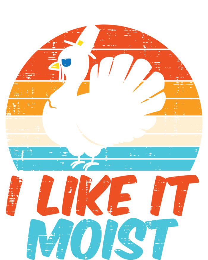 I Like It Moist Turkey Funny Thanksgiving Adult Gift Women's Tri-Blend 3/4-Sleeve Raglan Shirt