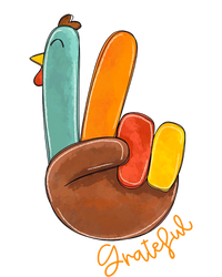 Peace Love Turkey Grateful Turkey Hand Sign Thanksgiving Cool Gift 16 in Basic Backpack