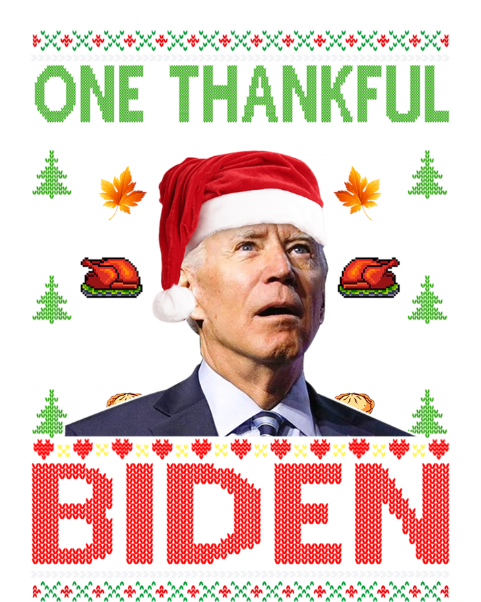 Santa Joe Biden One Thankful Biden Christmas Ugly Sweater Gift Tie Dye Hoodie