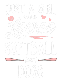 Just A Girl Who Loves Softball And Dogs Graphic Wo Women's Knotted Racerback Tank