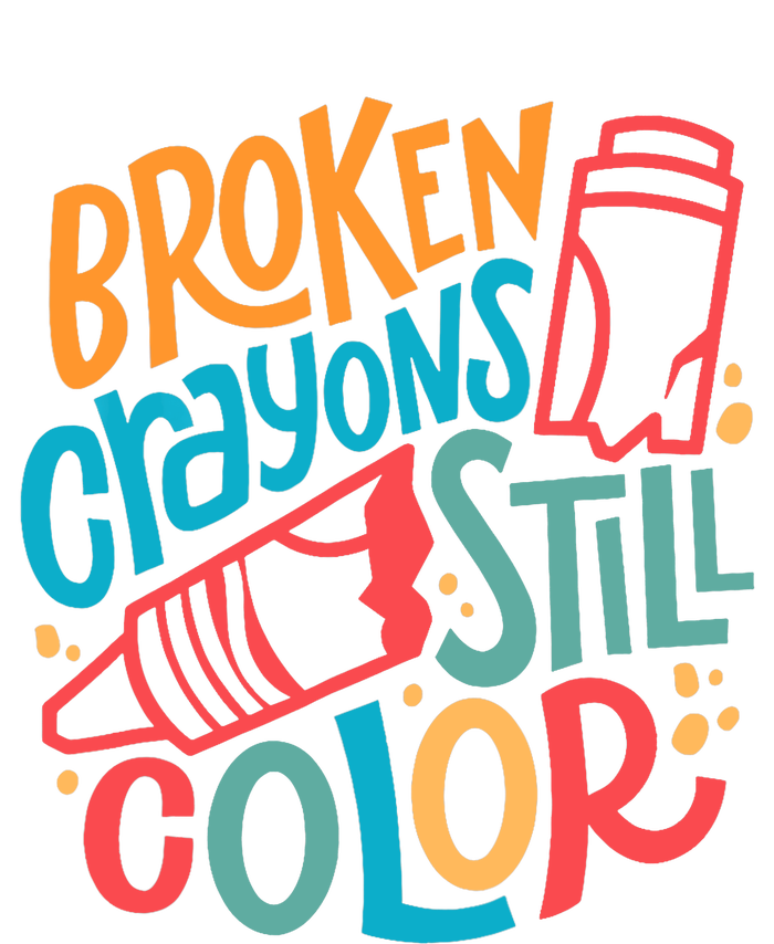 Broken Crayons Still Colortal Health Awareness Supporter Tall Long Sleeve T-Shirt