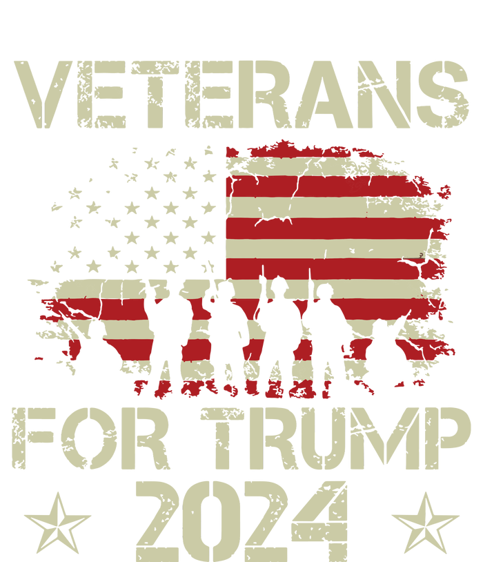 Grandpa Veterans For Trump 2024 American Flag 4th Of July Women's Racerback Tank