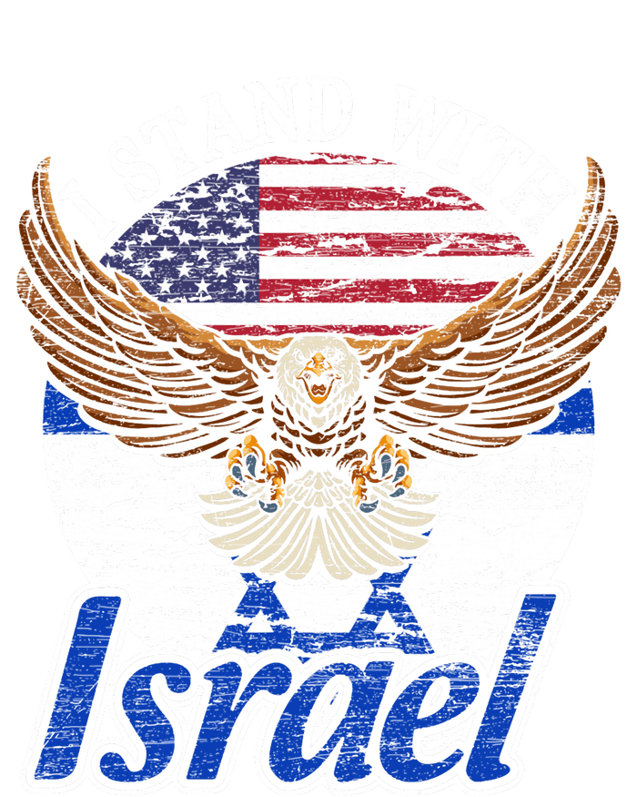 I Stand With Israel Eagle Flag Design T-Shirt