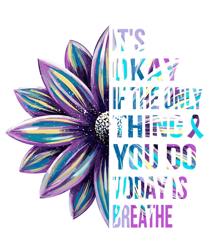 ItS Okay If The Only Thing You Do Today Is Breathe Women's Knotted Racerback Tank