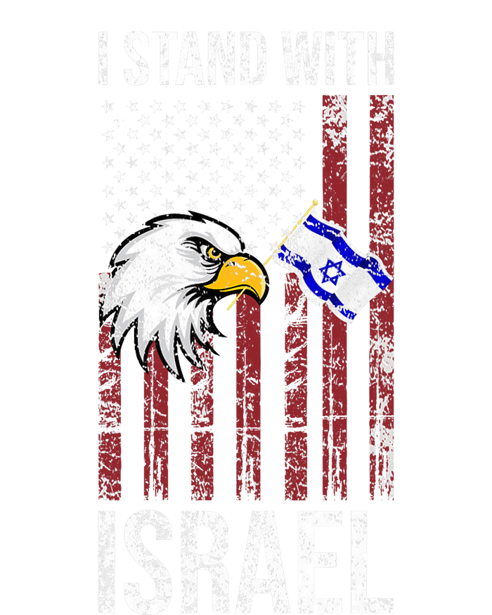 I Stand With Israel Eagle Flag Design T-Shirt