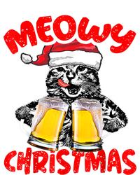 Funny Cat Santa Drinking Beer Xmas For Christmas Holiday T-Shirt