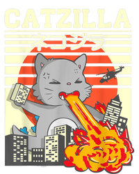 Funny Catzilla Kawaii Cat Kitten Lover Japanese Sunset T-Shirt