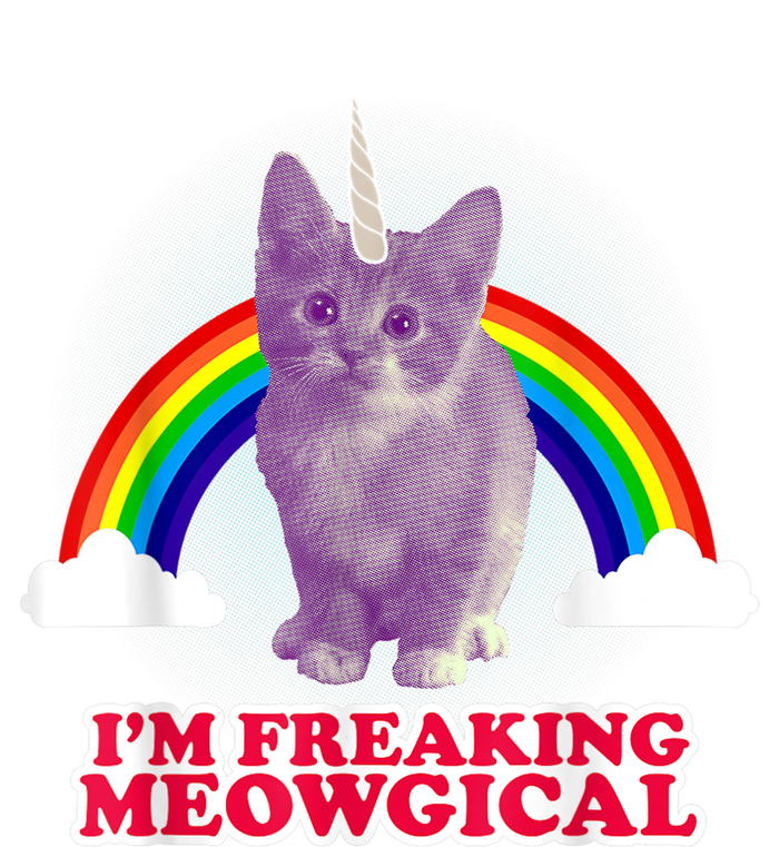 Funny IM Freaking Meowgical Cat Rainbow Unicorn Valucap Bio-Washed Visor