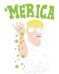 Merica Trump Bae Smoking Weed Cannabis Funny 420 Stoner Gift Premium Hooded Sweatsuit Set