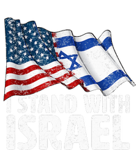 I Stand With Israel Usa American Flag W Israel Flag T-Shirt