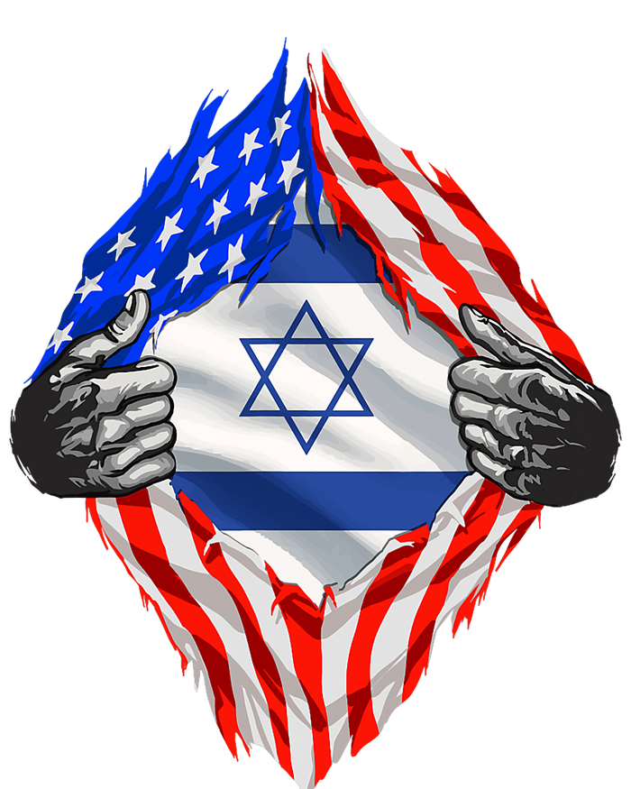 Israel Strong Usa Israel Flag American Israeli Roots Jewish PosiCharge RacerMesh Polo