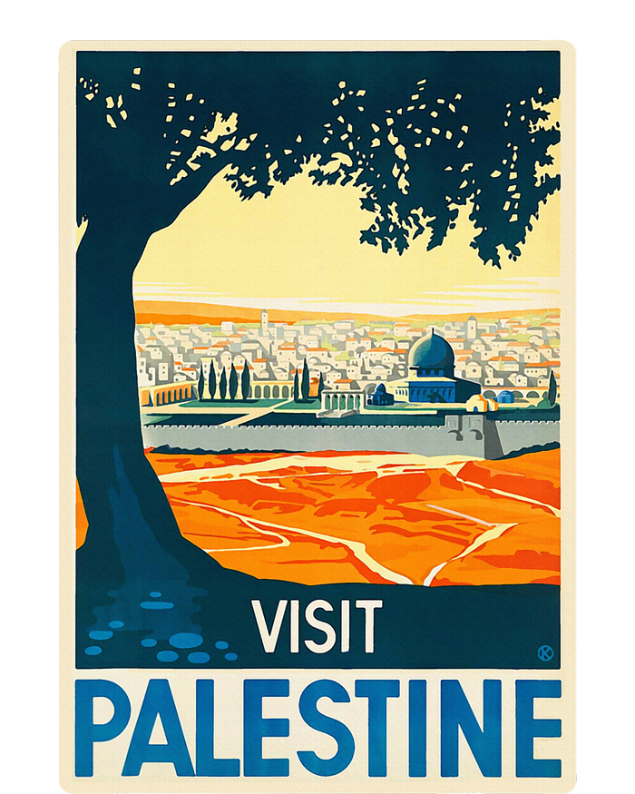 Vintage Poster Middle East Art Visit Palestine Tank Top