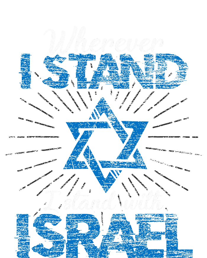 Wherever I Stand I Stand With Israel Ladies Long Sleeve Shirt