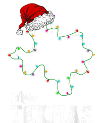 Merry Texmas Texas State Christmas Light Outline Santa Hat T-Shirt