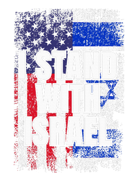 I Stand With Israel Usa Israeli Flag Women's Fleece Hoodie